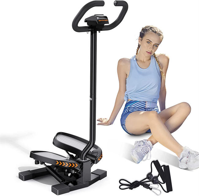 Stair Stepper with Resistance Band and Vertical Climber Exercise Machine for Home, More Than 300lbs Weight Capacity